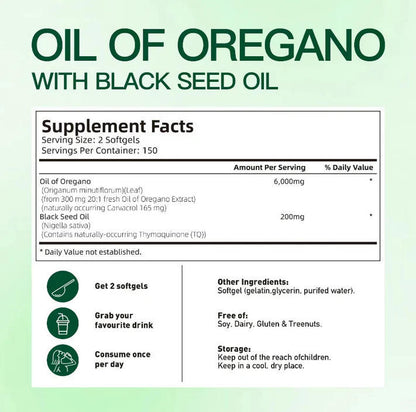 Oregano Oil Capsules Butter Soft Capsules 300 Tablets Soft Capsules